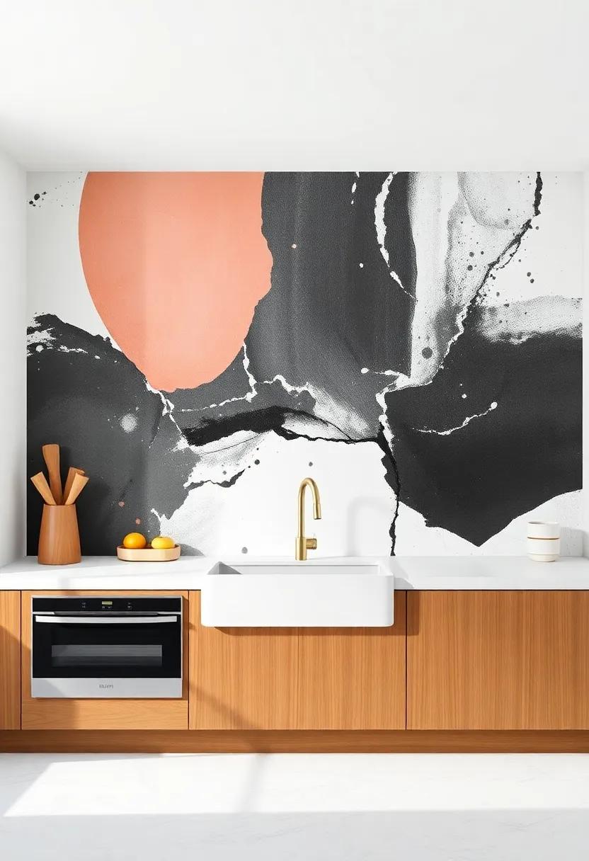 Bold Abstract Art for a Statement-Making Kitchen Wall