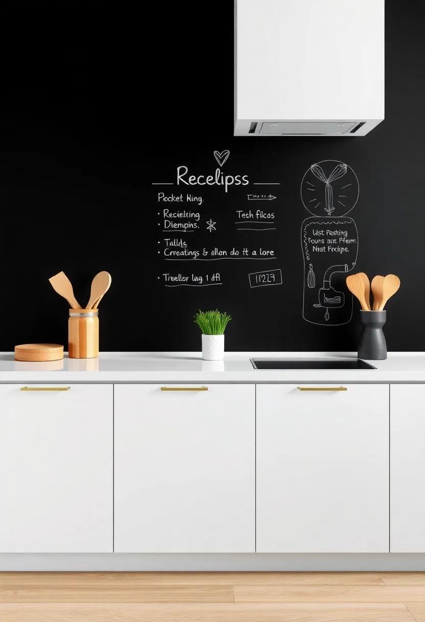 Chic Chalkboard Walls for⁣ Creative Recipe Showcases