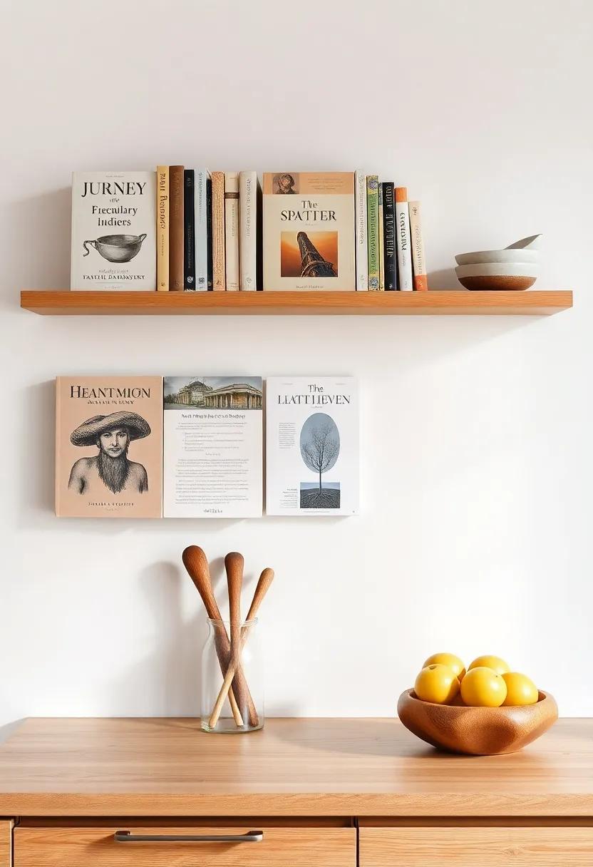 Stylishly Displaying Cookbooks: Art Meets⁣ Functionality