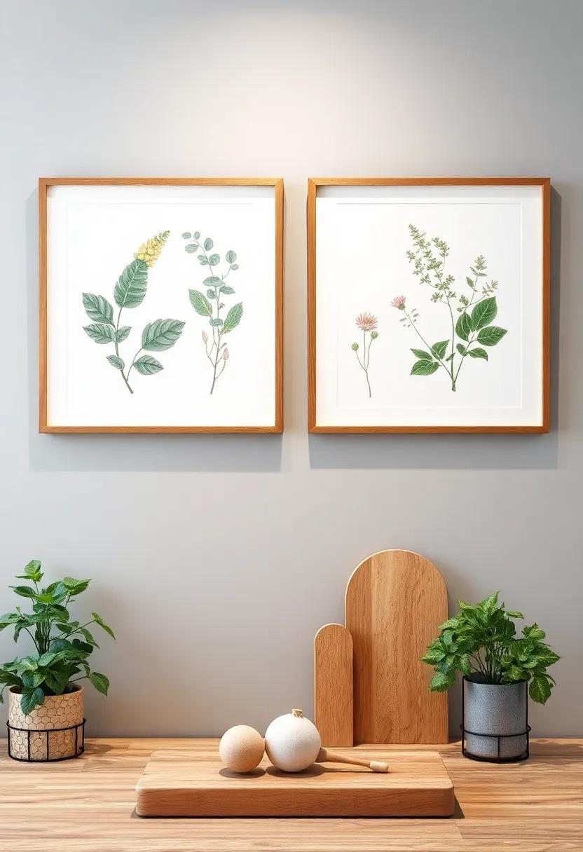 Beautifully Framed Botanical​ Prints to Celebrate Nature in Your Culinary Space