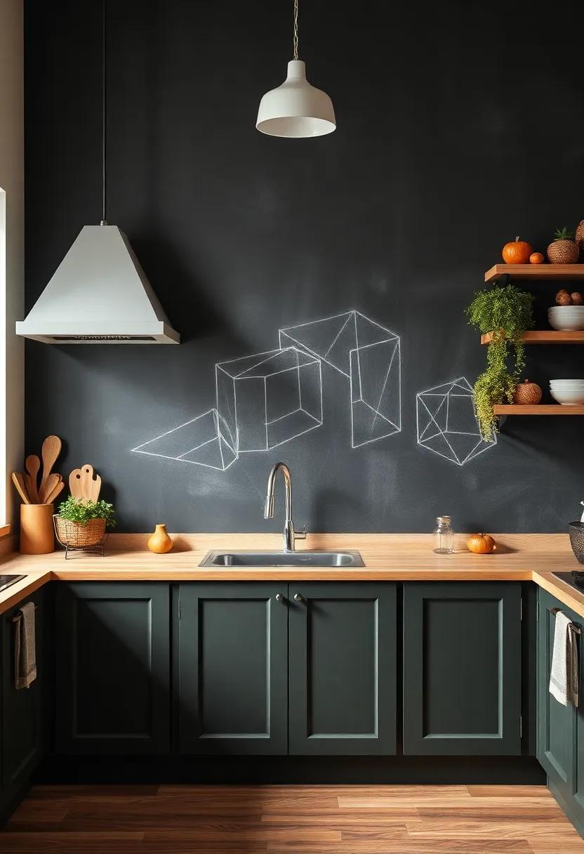 Charming Chalkboard Walls for a ​Fun and ⁢Interactive‍ Cooking ​Environment