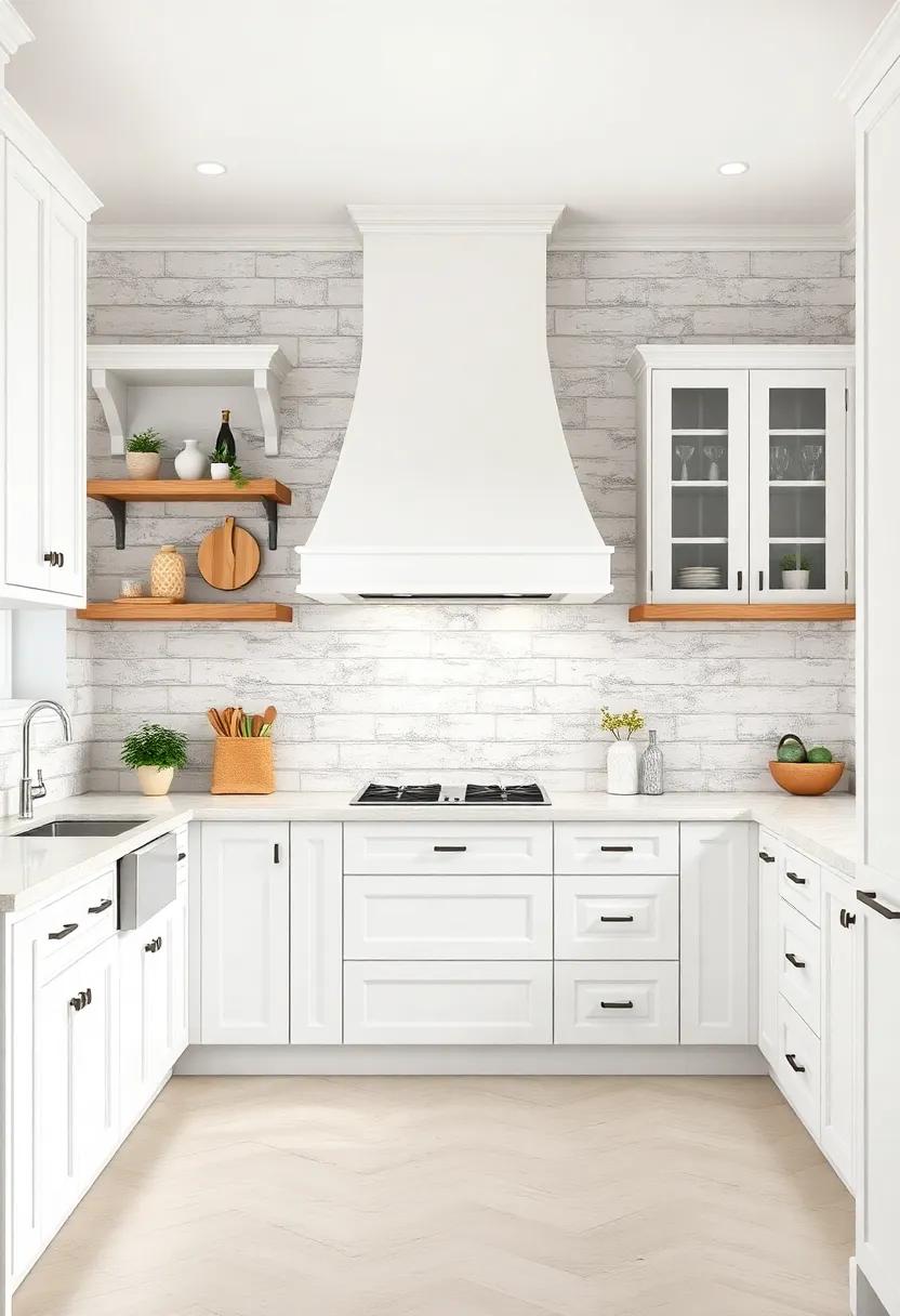 Kitchen Layouts that Showcase Rustic White⁣ Cabinets elegantly