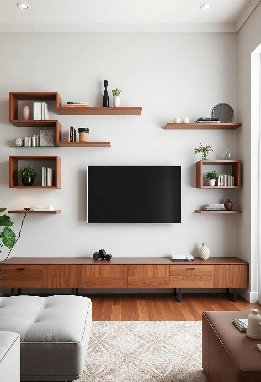 Transforming Wall Space With Artistic Shelf Arrangements