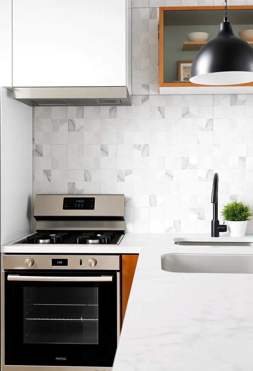 Bold Geometric‌ Designs ⁤That ⁣make a Statement ​in Small Kitchen spaces