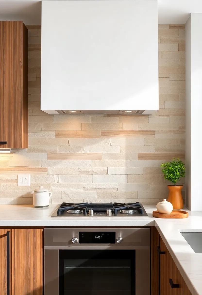 Nature-Inspired Backsplash Ideas ‌with Natural Stone and Wood ‌Elements