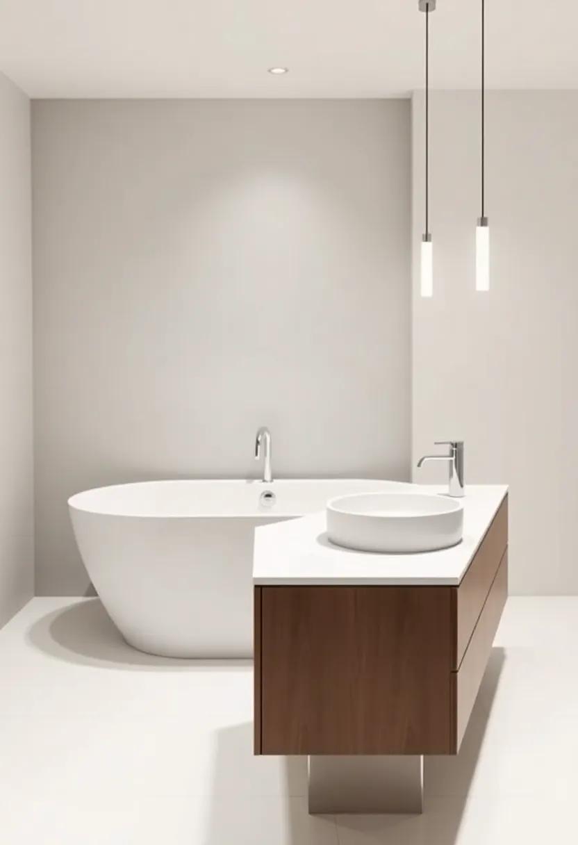 Modern Minimalism: Sleek Lines and Stylish Tub-Vanity Pairings