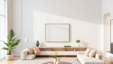 Embracing Serenity: The Art of Neutral Decor and Sleek Lines in Modern Living Rooms