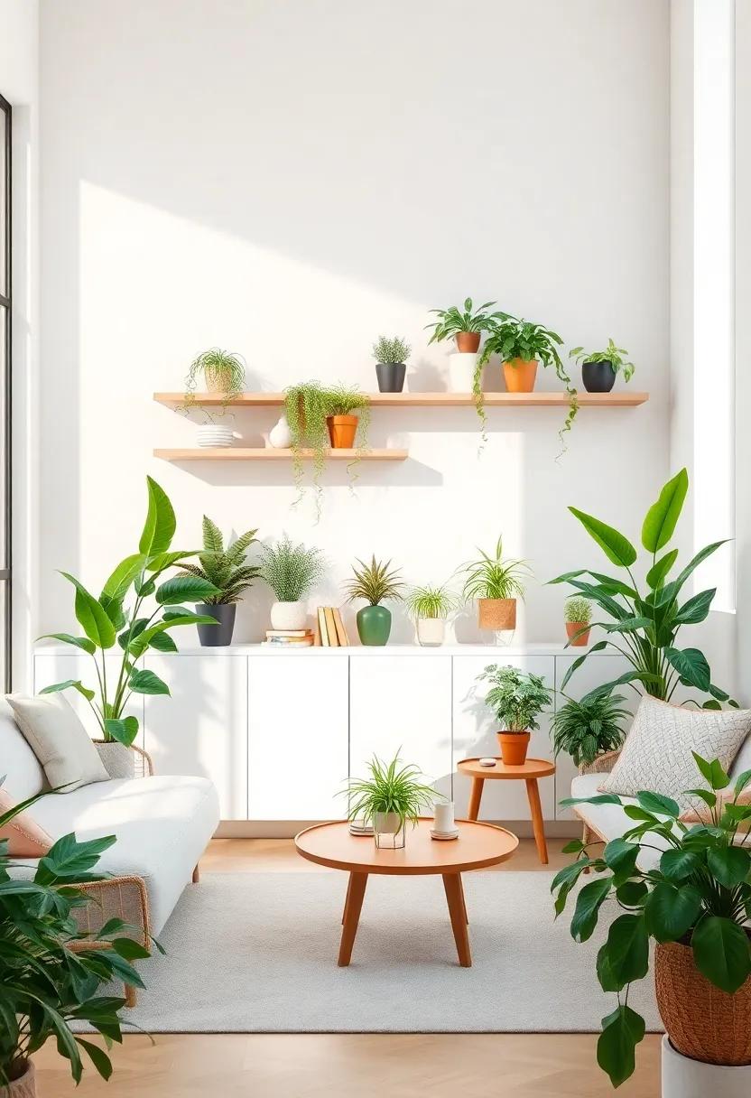 Artful displays: Using Shelves and Stands for ⁤Plant Visibility