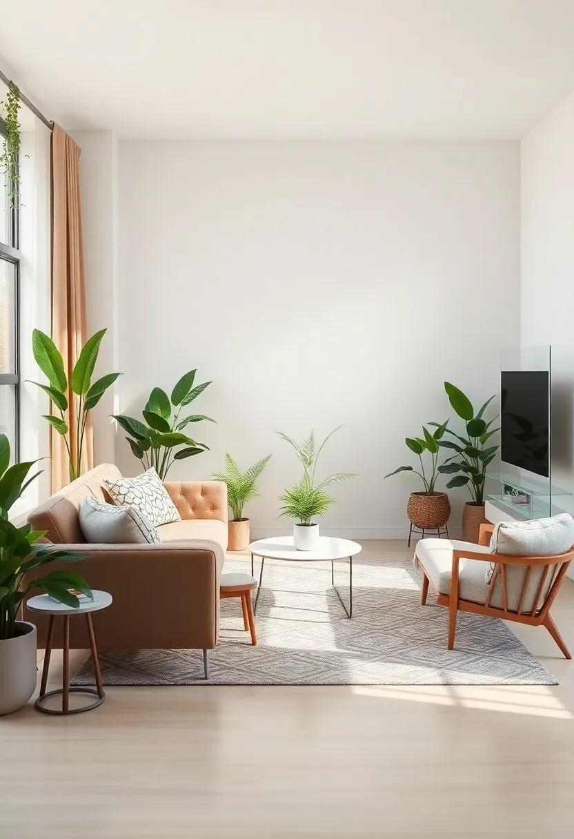 Textures and Tones: ⁣Complementing plants with Furniture ​and‍ Decor