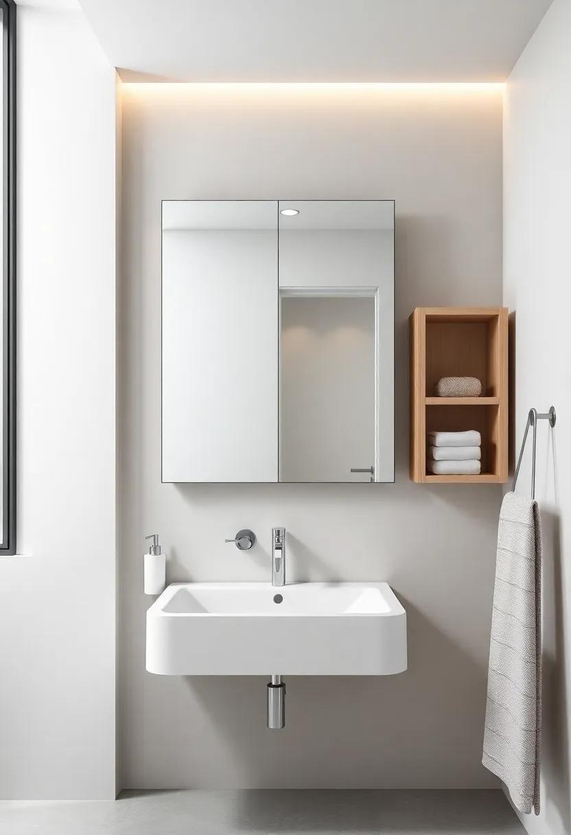 Dual Functionality: Mirrors with Integrated Storage Solutions for Small Bathrooms