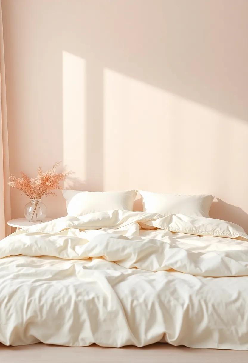 Selecting Soothing Bed Linens in Calming Pastel Tones