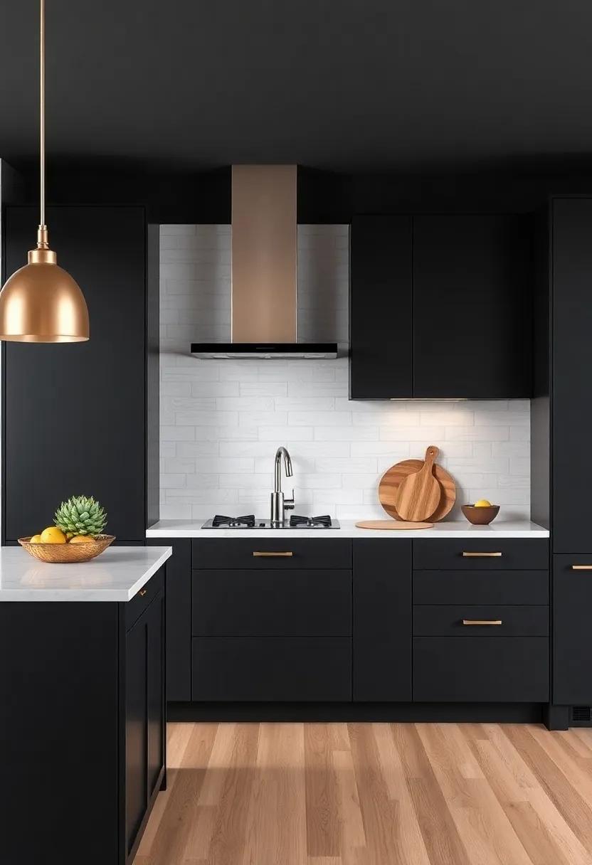 Inviting Warmth: Adding Wood ​Elements ‌into Black and Gray Kitchens