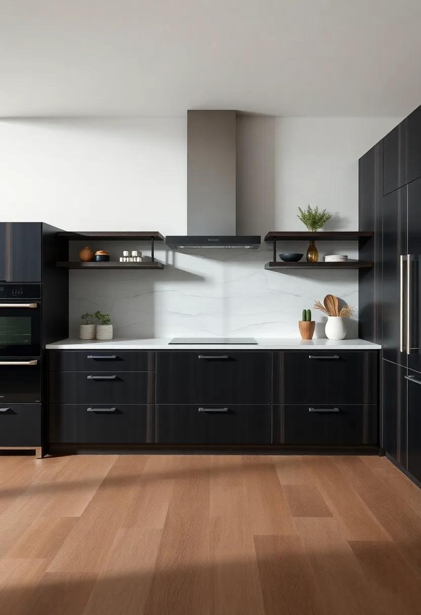 Creating a Cohesive Look with Black and Wood Combinations