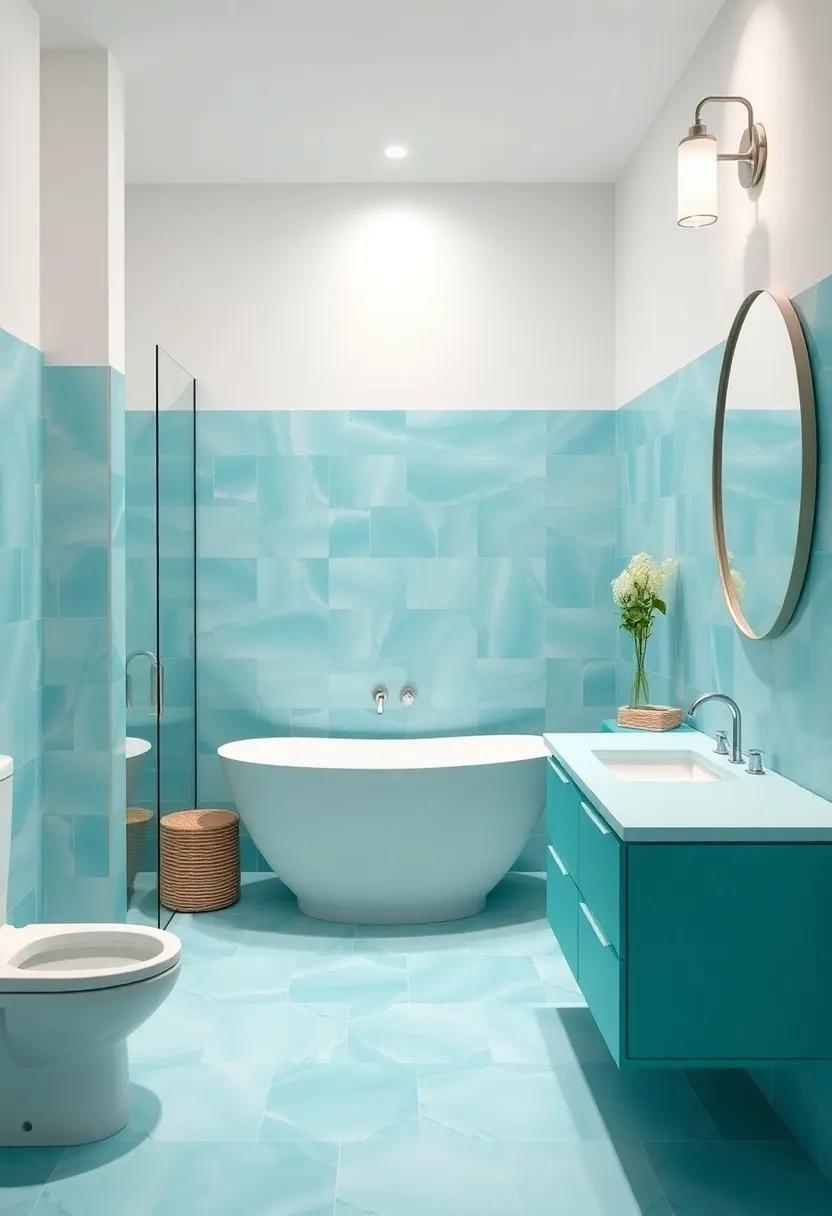 Elevating Edge: Unique Turquoise Fixtures for Coastal ⁣Charm