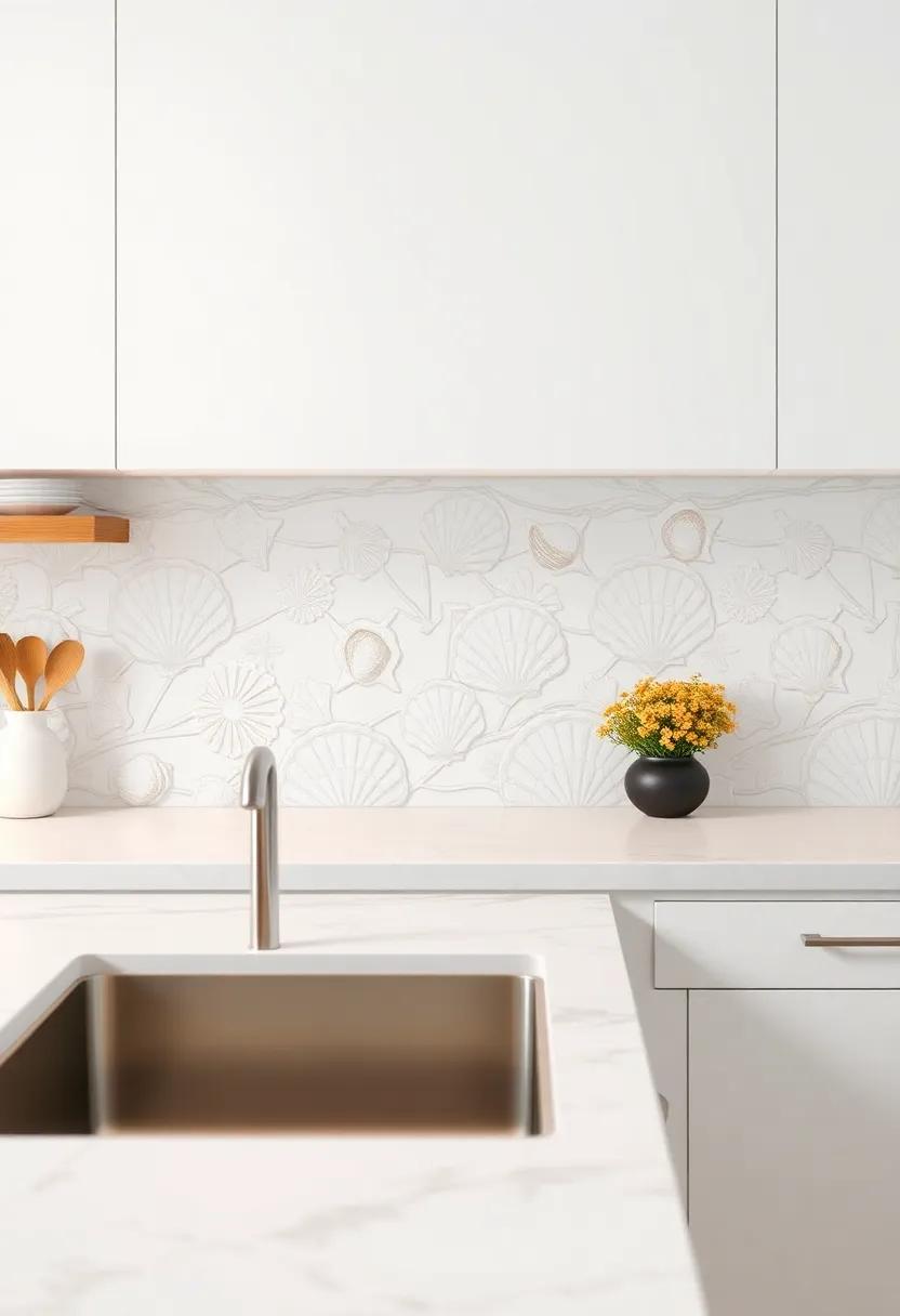 Captivating Shell Motifs as a Coastal Backsplash Trend