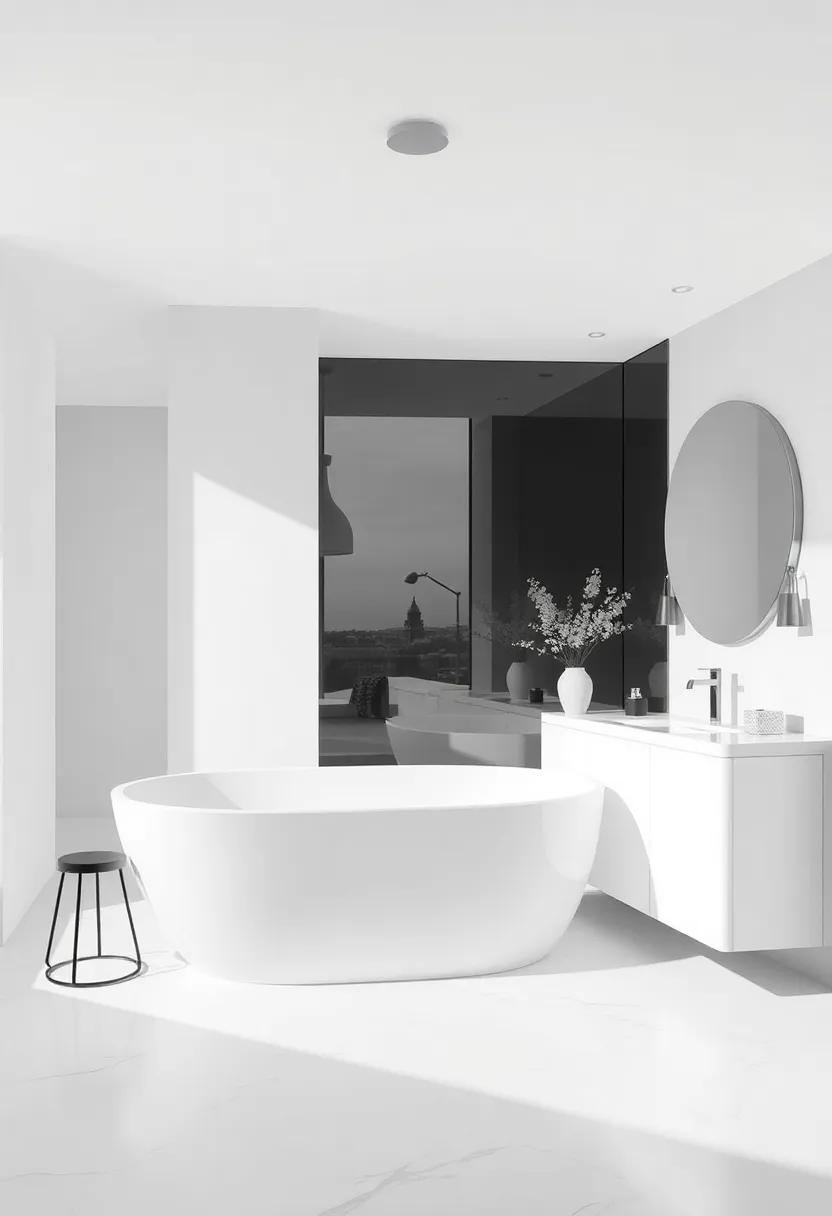 Elegant Monochrome Palettes for a Sleek and Modern Bathroom​ aesthetic