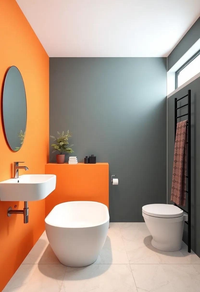 Revitalizing Small Bathrooms with Bold Accent ​Colors and Creative Designs