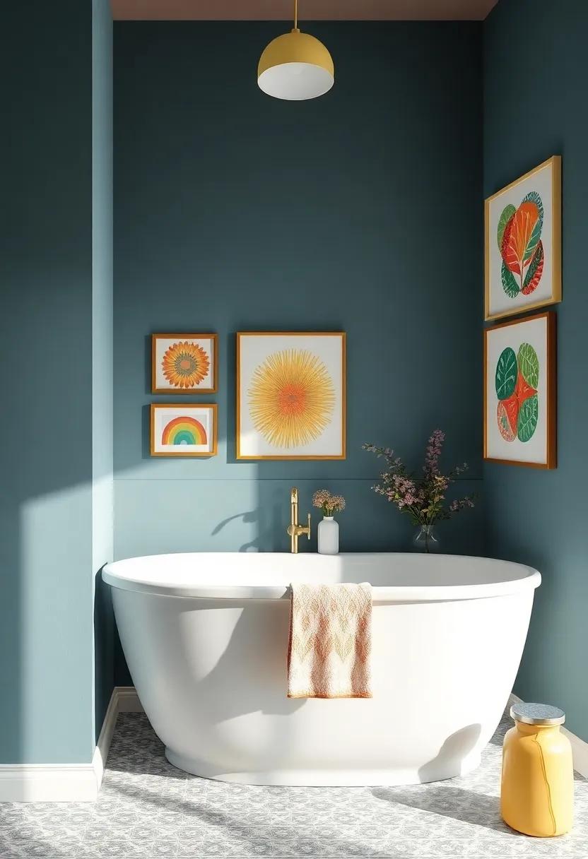 Curating an Eclectic Wall Art Collection for ⁣Vibrant Bathroom⁣ Spaces