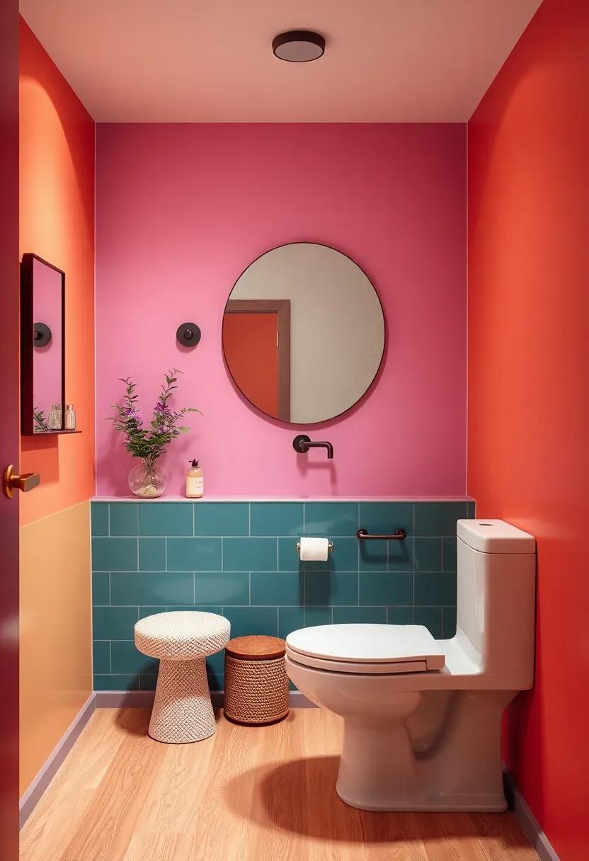 Exploring the Harmony of Colors ⁣in an Eclectic Bathroom Scheme