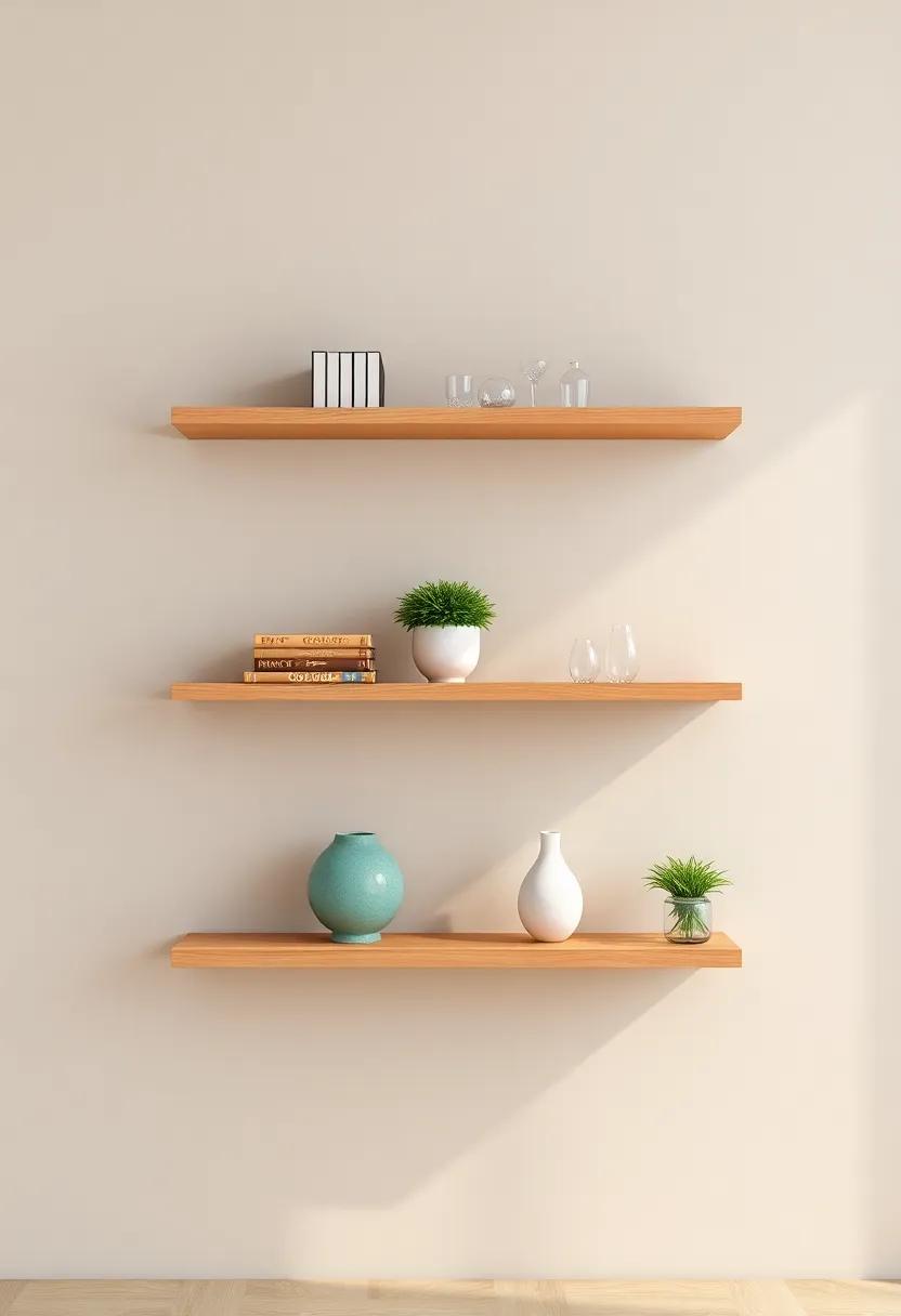 Transforming Walls into Gallery Spaces ‌with⁢ Artful ‍Floating Shelf⁤ Designs