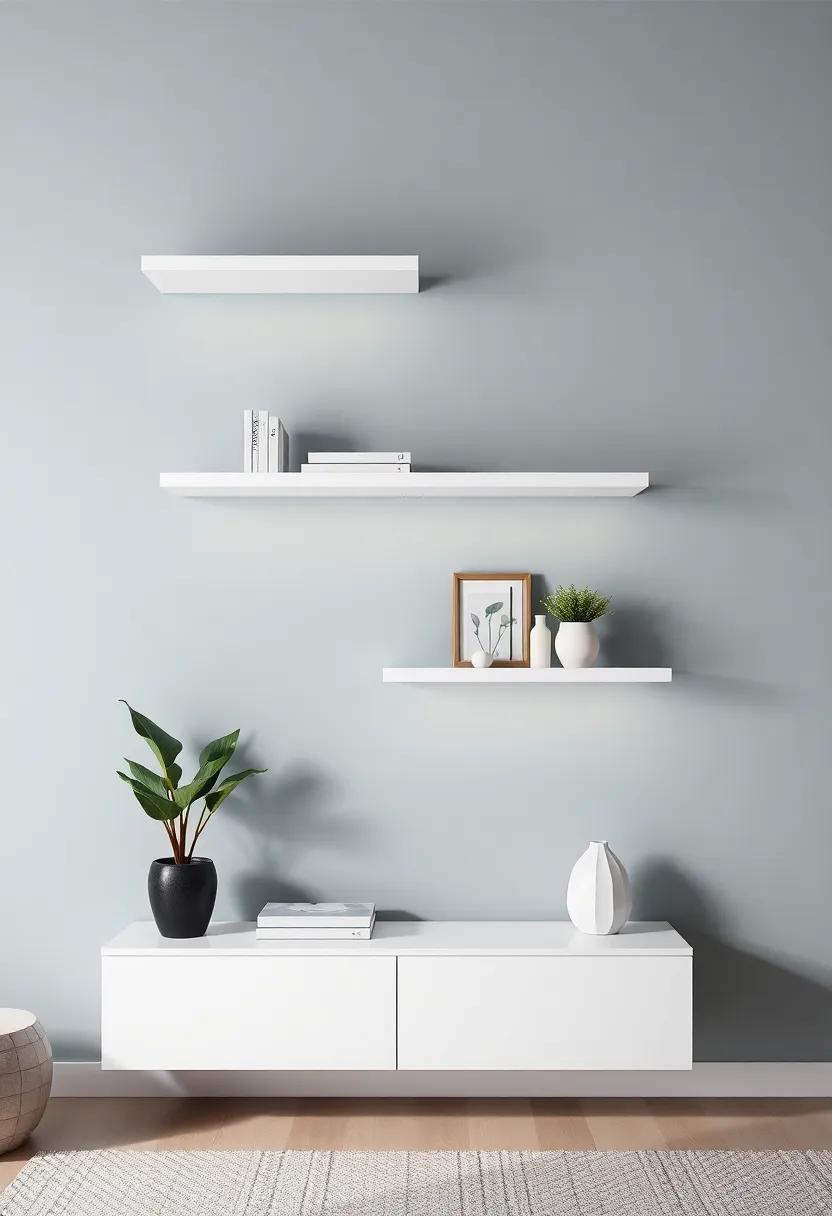 Floating Shelf lighting:‌ Illuminating Your Living Room Decor