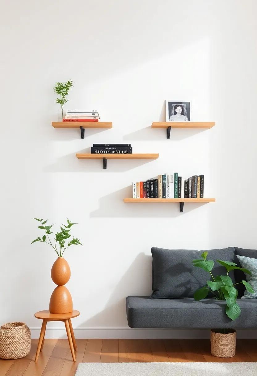 Curating a Mini Library with Floating Shelves ‌for Book Lovers