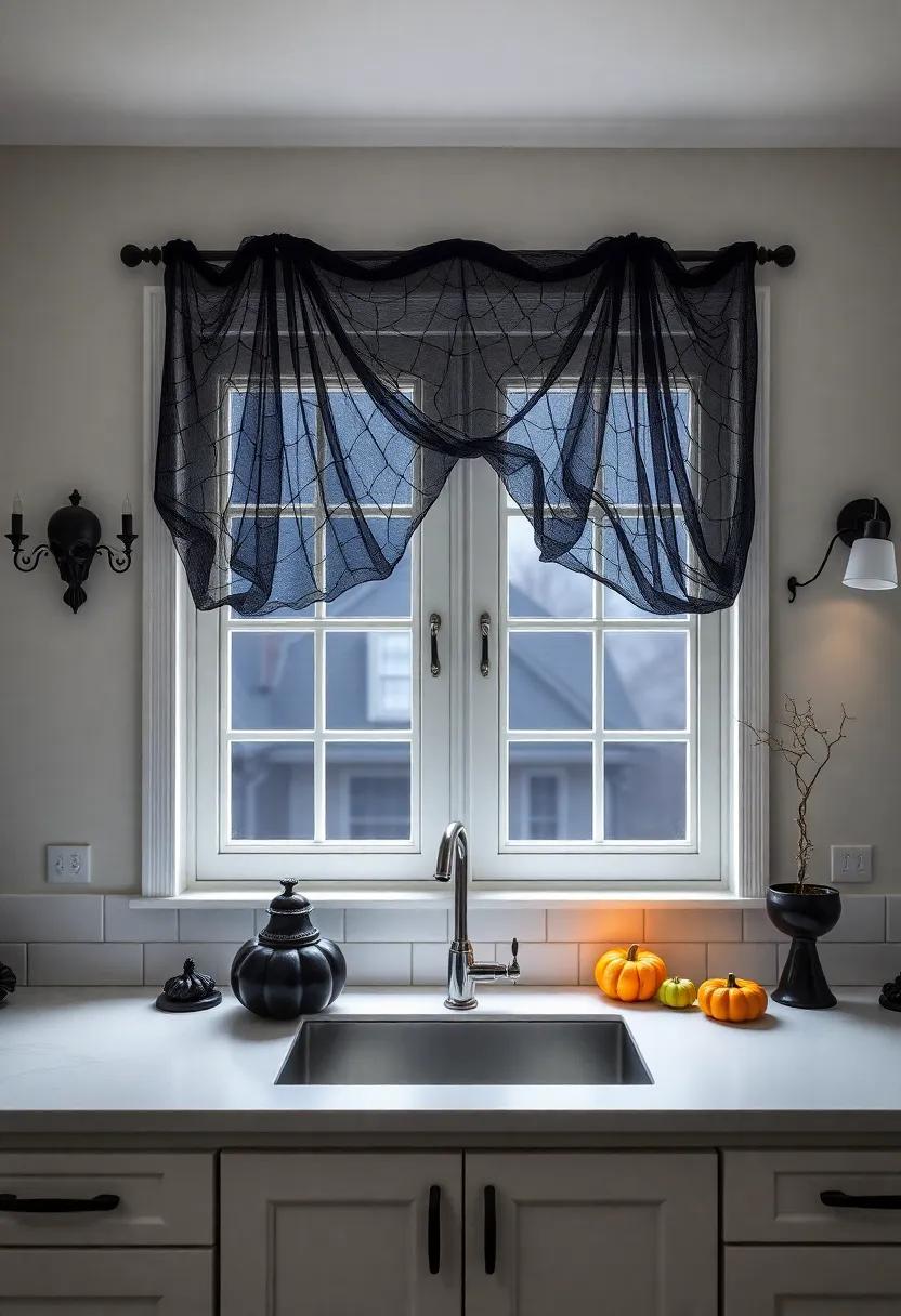 hauntingly Elegant Window Treatments for a Mysterious Touch