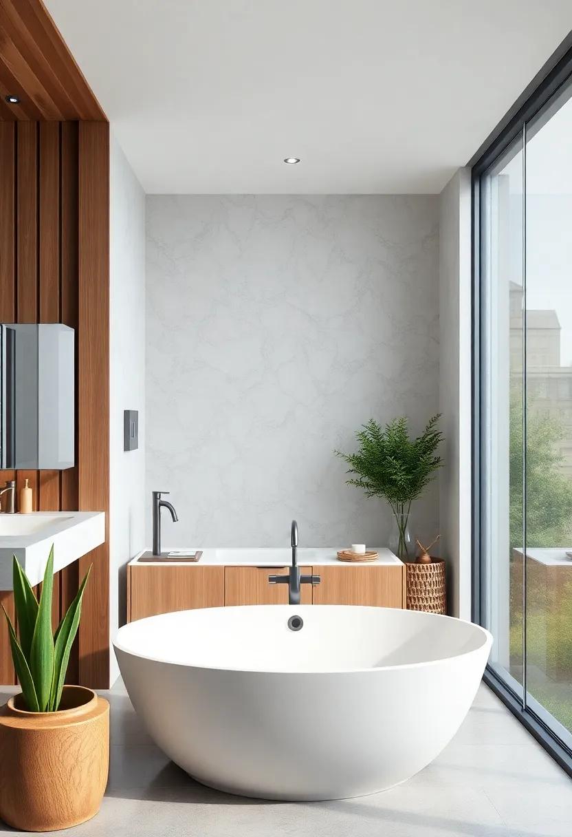 Blending Indoor and Outdoor Elements for ⁣a Serene Bathing Experience