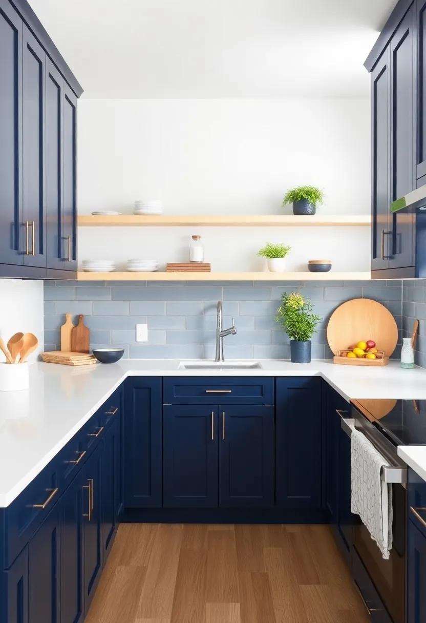 Maximizing⁤ Space:​ Open Shelving​ That Complements⁢ Navy Blue