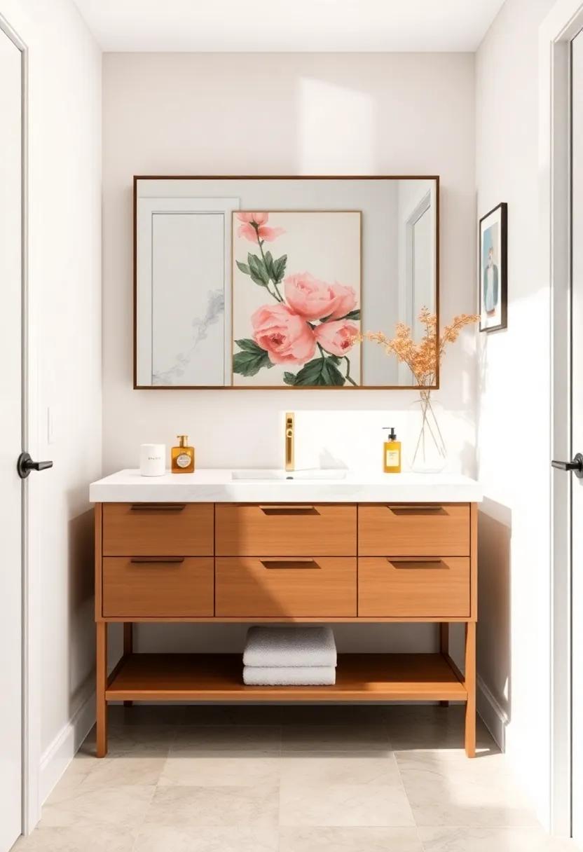 Artful Displays: Incorporating Artwork to Enhance Your Vanity Space