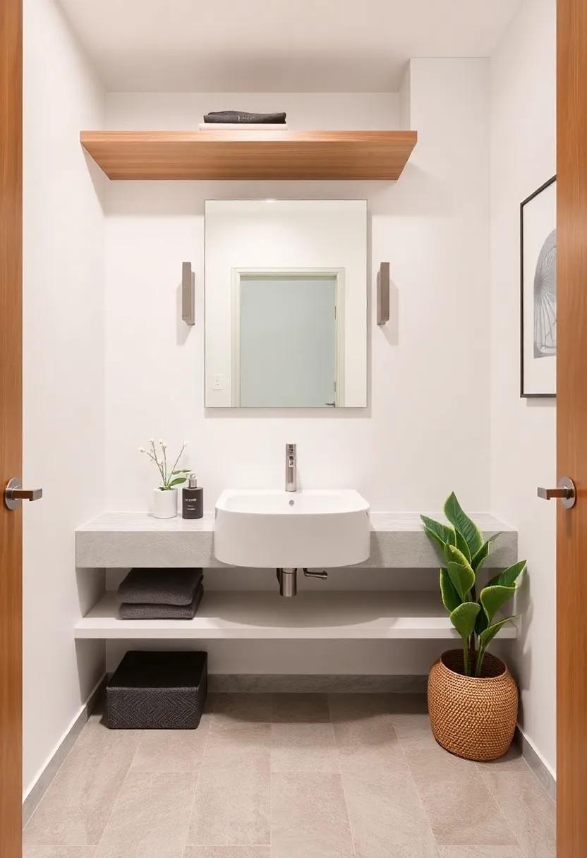 Open Shelving: Balancing⁢ Style and Functionality in⁤ Modern Powder Rooms