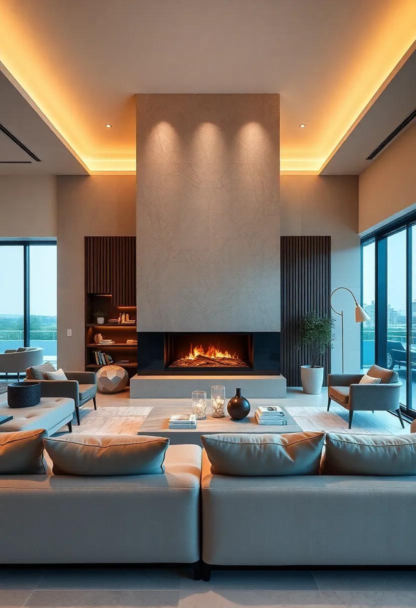 A Modern‌ Fireplace as the Focal Point: Blending Functionality with Aesthetics