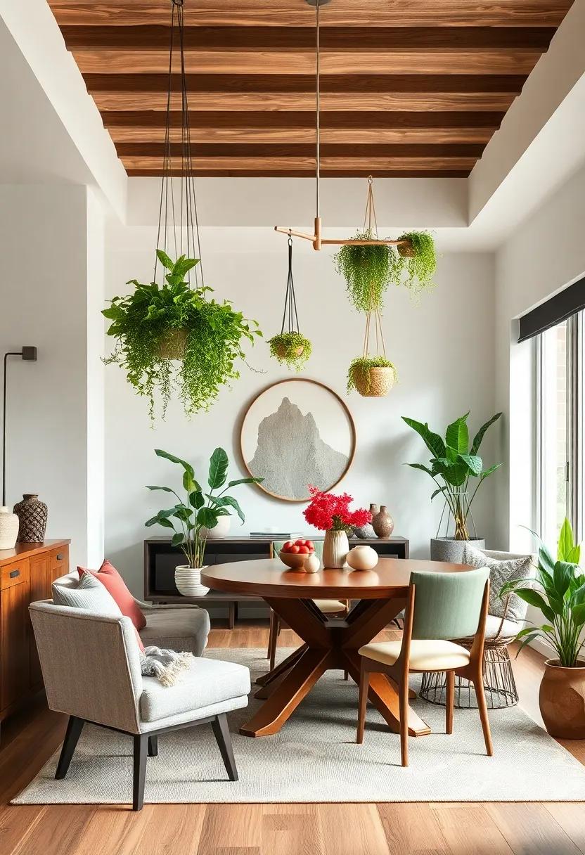 Hanging Plants: Incorporate some greenery‍ by suspending plants ‍from⁤ the ceiling,⁢ bringing life​ into your dining area