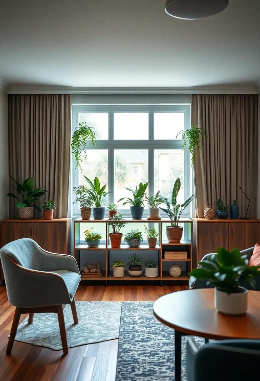 Plant Shelfie: Use a ⁣small ​shelving unit to display an assortment of plants, mixing heights and colors⁢ for visual interest