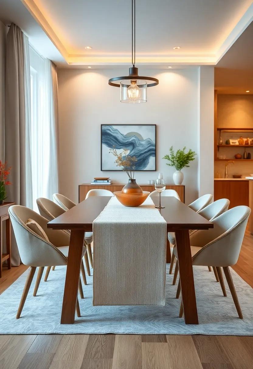 Use a Table‌ Runner:⁤ A stylish ‍table runner can transform⁣ a plain dining table ‍into an elegant⁤ centerpiece