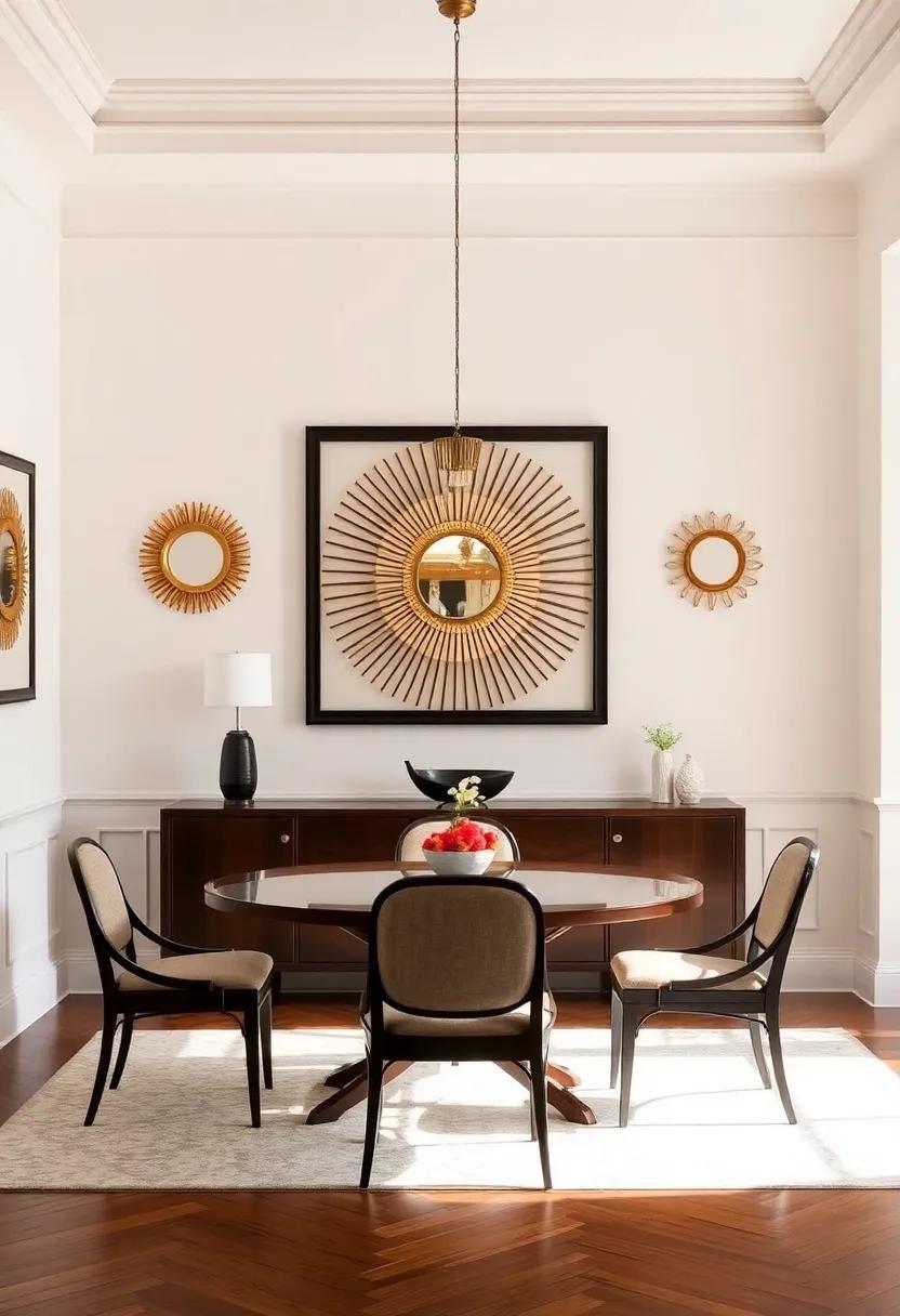 'Sunburst' Designs: Incorporate sunburst motifs ‌in your decor, whether through wall art or decorative​ mirrors, adding ​a playful yet ⁤elegant element ‍to the overall aesthetic