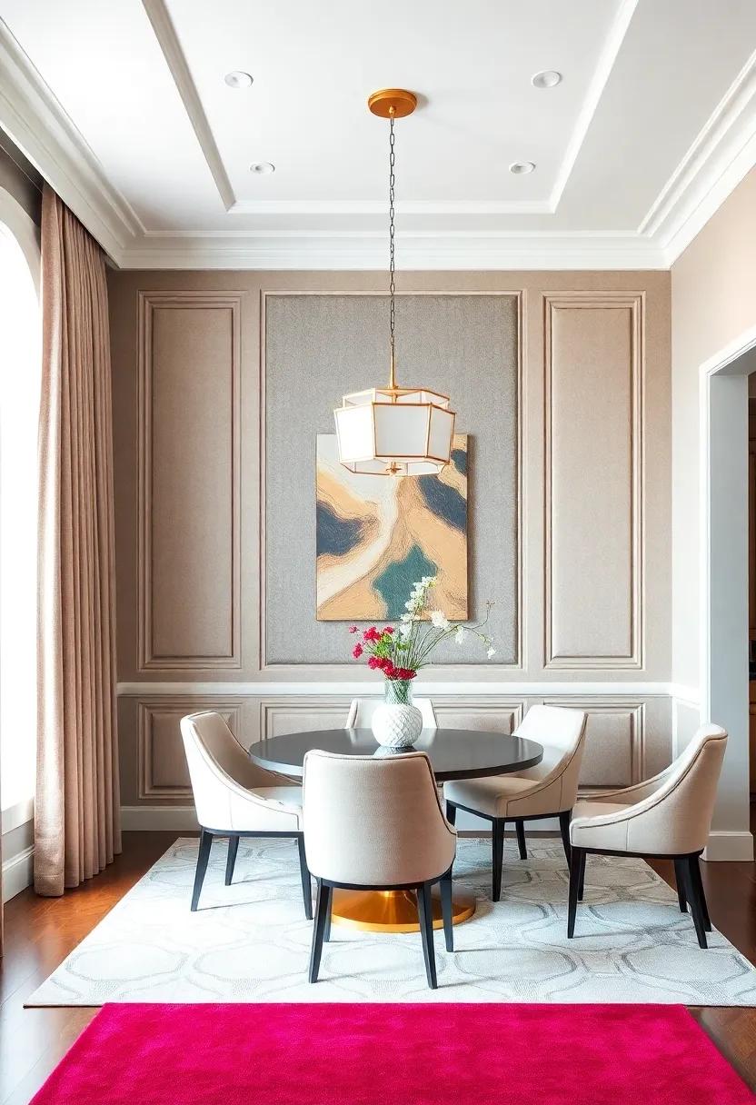 Opt for⁢ Upholstered Walls: Consider‌ upholstered wall panels in rich fabrics to create an enveloping atmosphere that accentuates comfort and sophistication in ‍your dining room