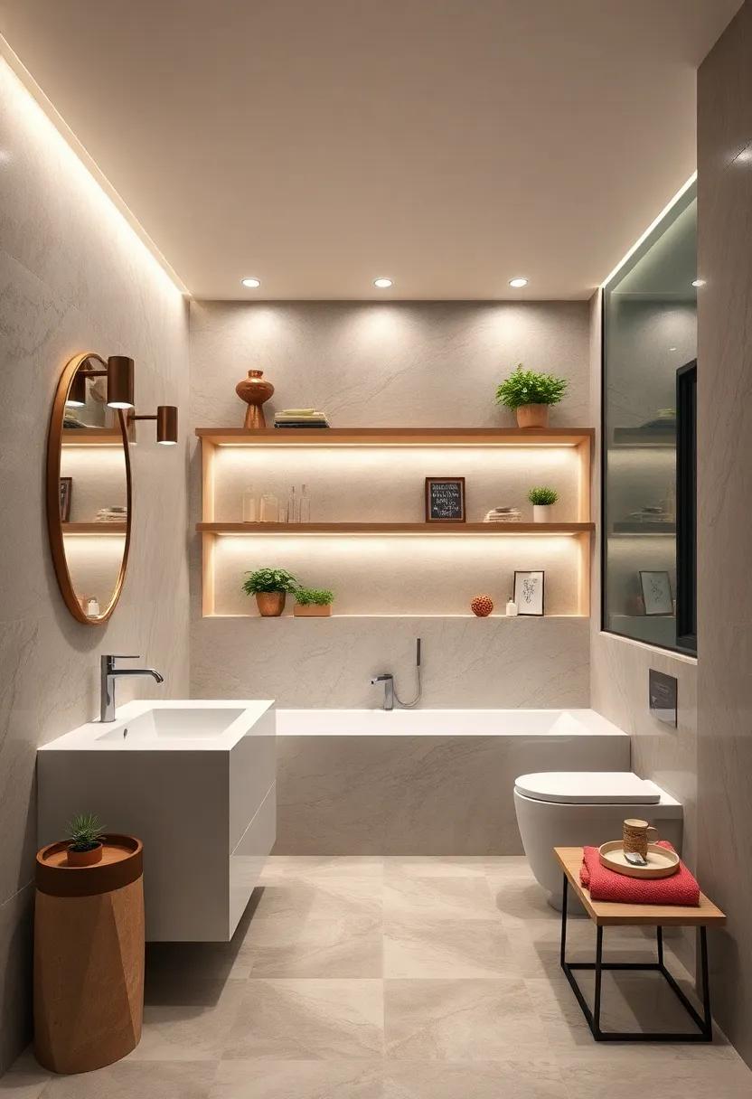 Built-In Shelving: Maximize‌ space ⁣with built-in shelves that showcase ‌decor or store toiletries, blending ‌style and function effortlessly