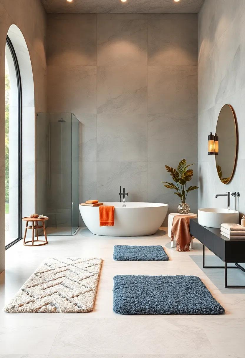 Chic Bath Mats:⁢ Lay ‌down plush, designer bath mats ⁣that not only feel great underfoot but ⁤also add a finishing touch to⁣ your decor