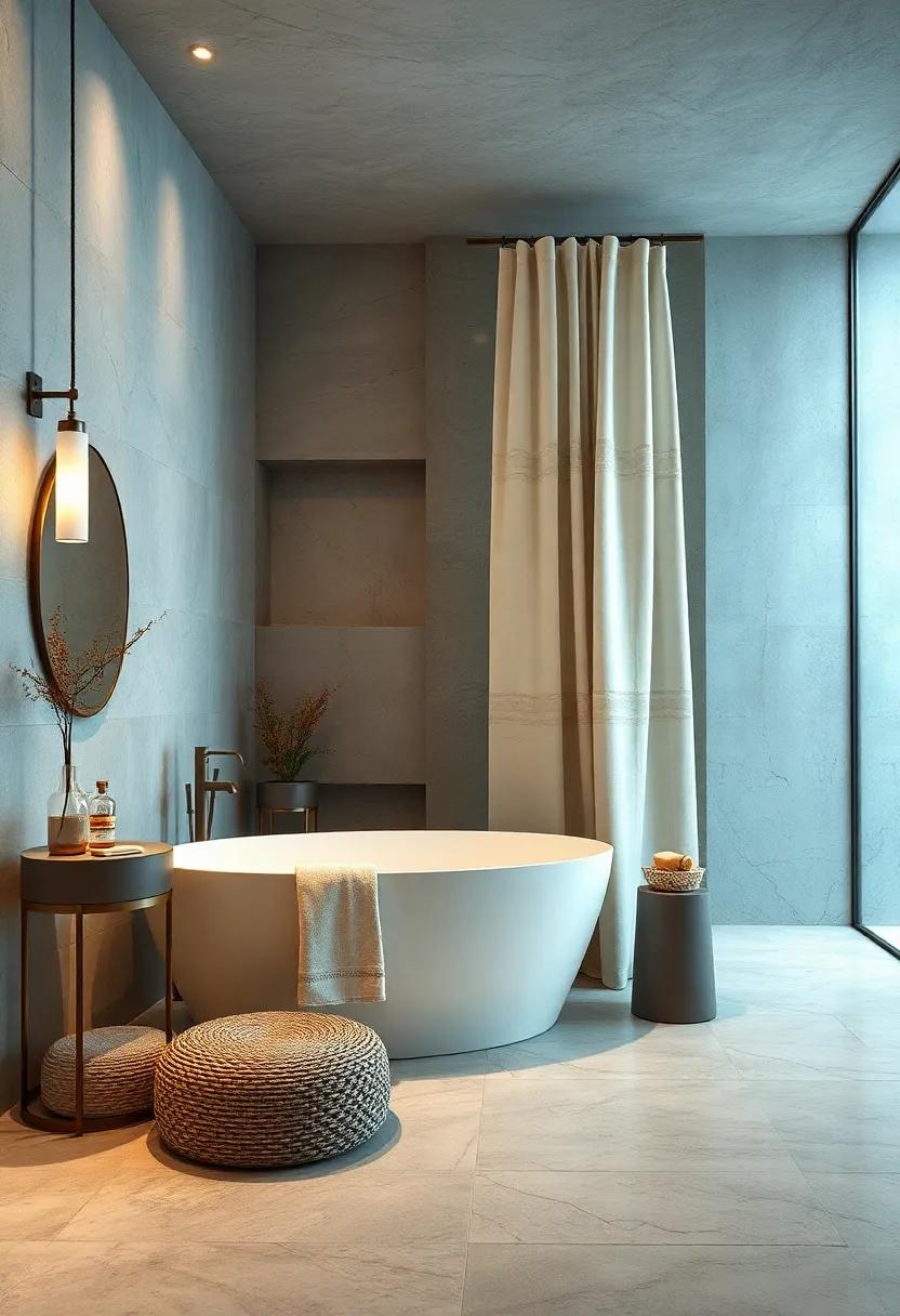 Luxurious​ Shower Curtains: Opt for sophisticated fabrics ​or patterns that enhance your⁤ overall design while providing privacy