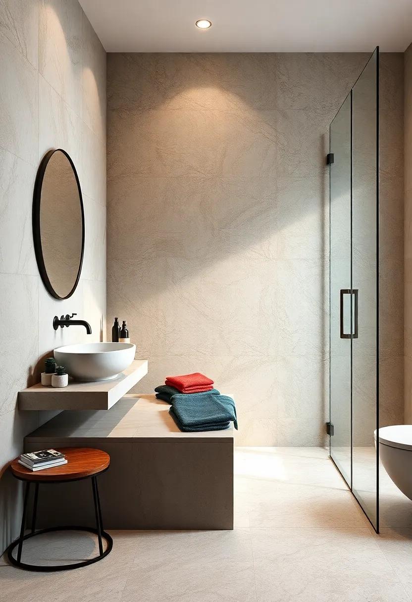 artful ⁢Patterns and Textures for ‌Unique Shower​ Bench Surfaces