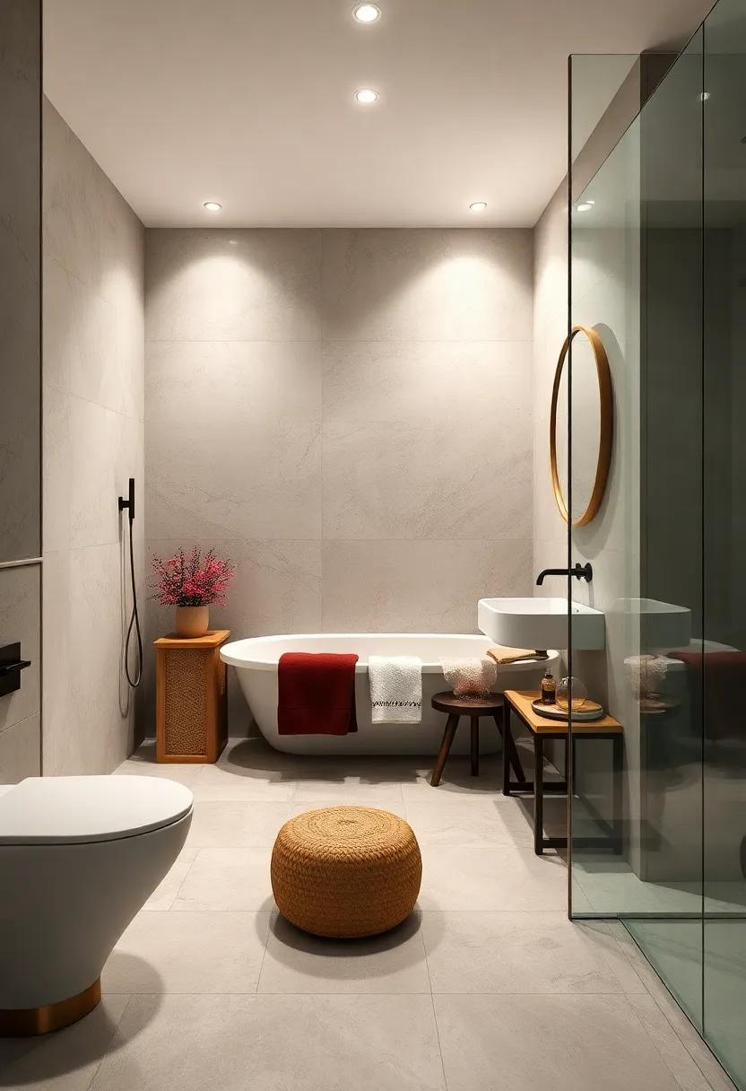 Elevating the Bathroom Aesthetic with Decorative Shower⁣ Bench ⁤Features