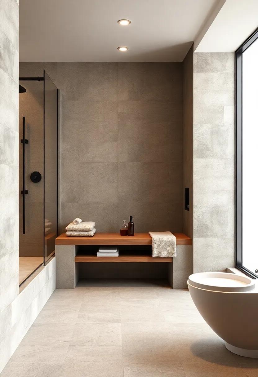 Inspiring Themes to consider When⁣ Designing your Shower Bench Area