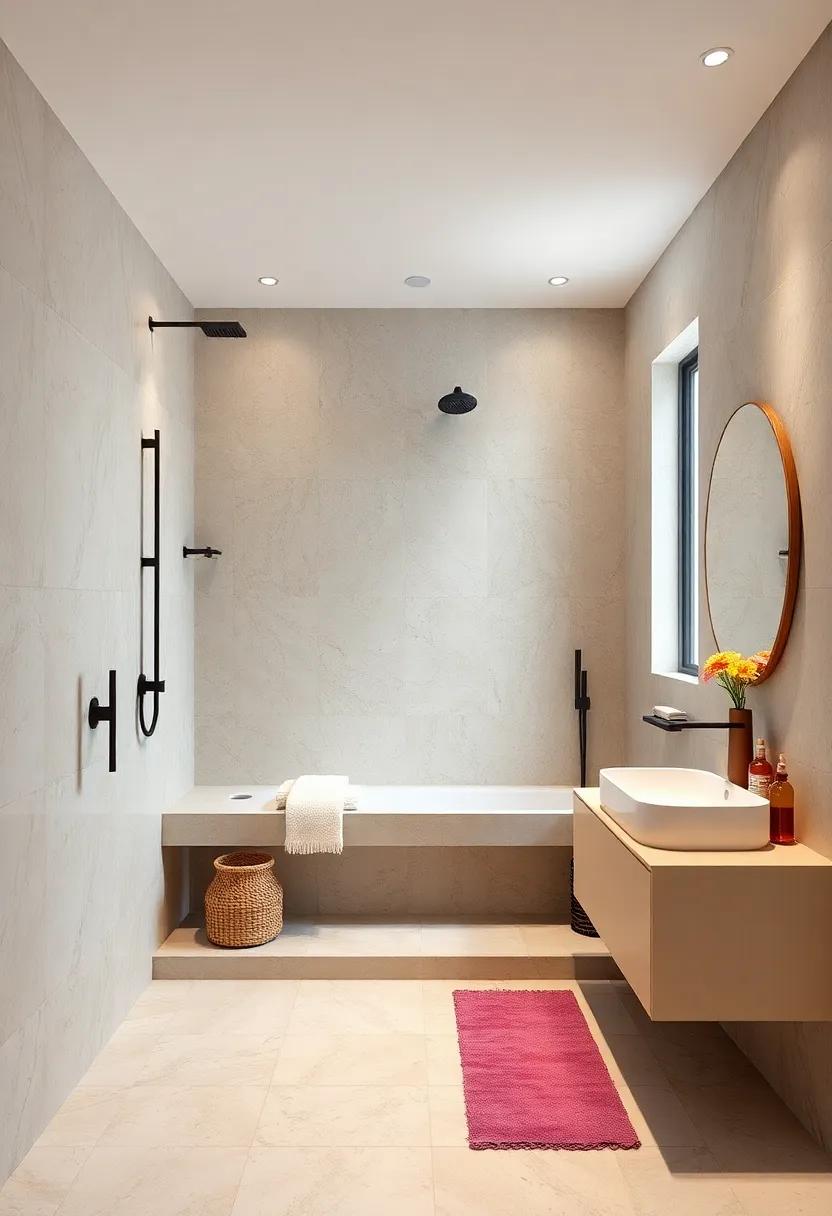 Transforming Your Shower⁢ Space: ‍Bold Shapes and⁢ Unique ⁤Bench ‌Lines