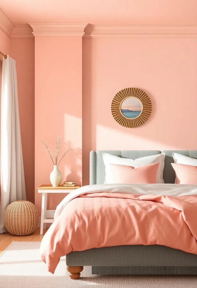 Warm Coral Peach: This inviting tone brings a hint of warmth, ideal for⁢ creating a cozy coastal bedroom filled with cheer
