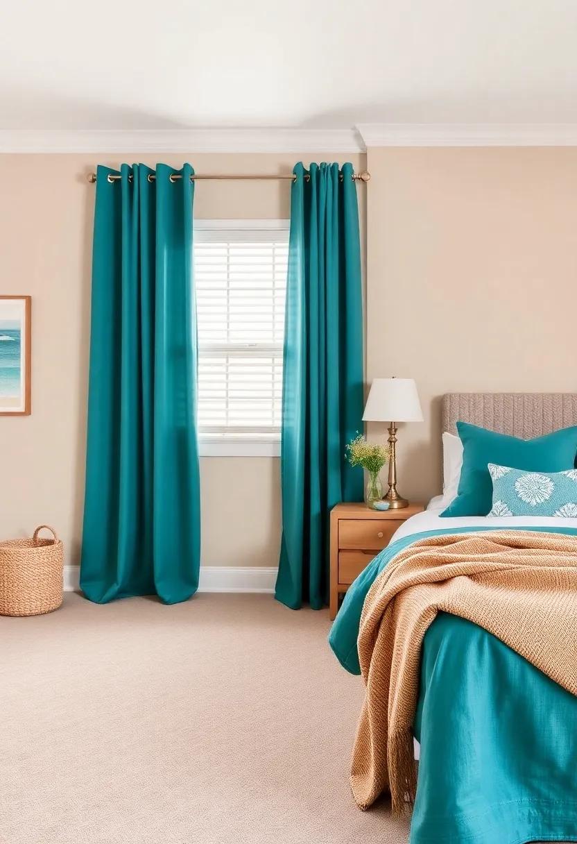 Beachy‍ Beige with‌ Teal ⁣Accents: A blend of light beige with teal offers a beautiful contrast,reminiscent of sandy shores and serene waters