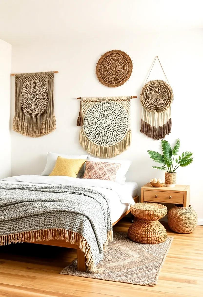 Mix and Match Textiles: Combine woven wall hangings with‍ fabric art pieces for a‌ cozy, tactile effect