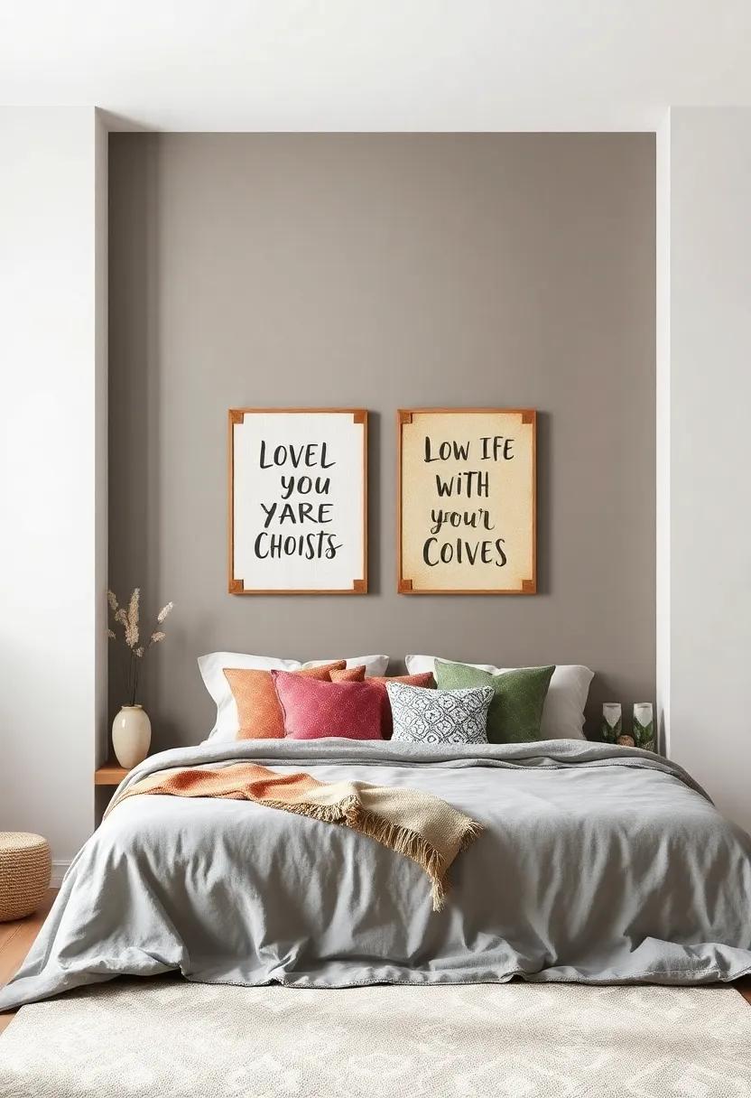 Quirky Quotes: Mix inspirational quotes with vibrant artwork on wood ⁤or canvas to add a personal touch⁤ to⁢ your space