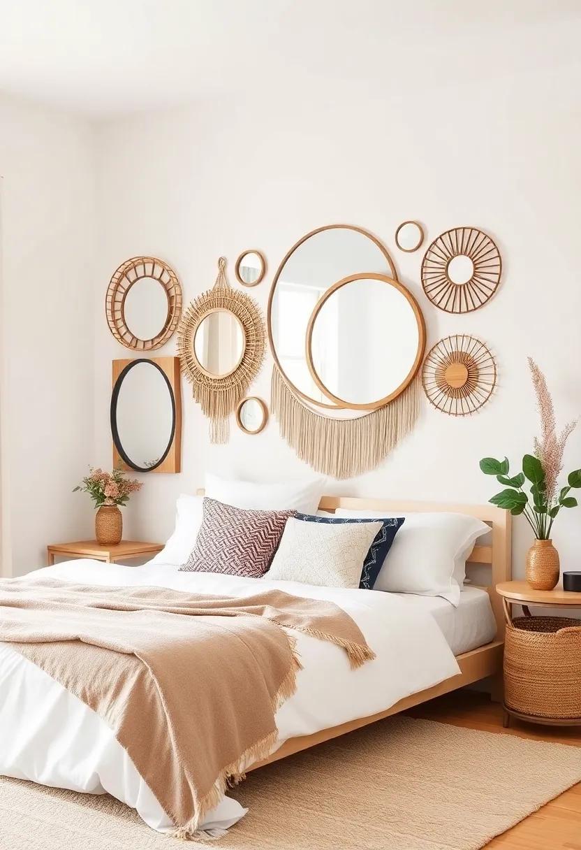 Enchanted ⁢mirrors: Incorporate various shapes and sizes of ⁤mirrors among ⁣your art to reflect light‌ and expand the space
