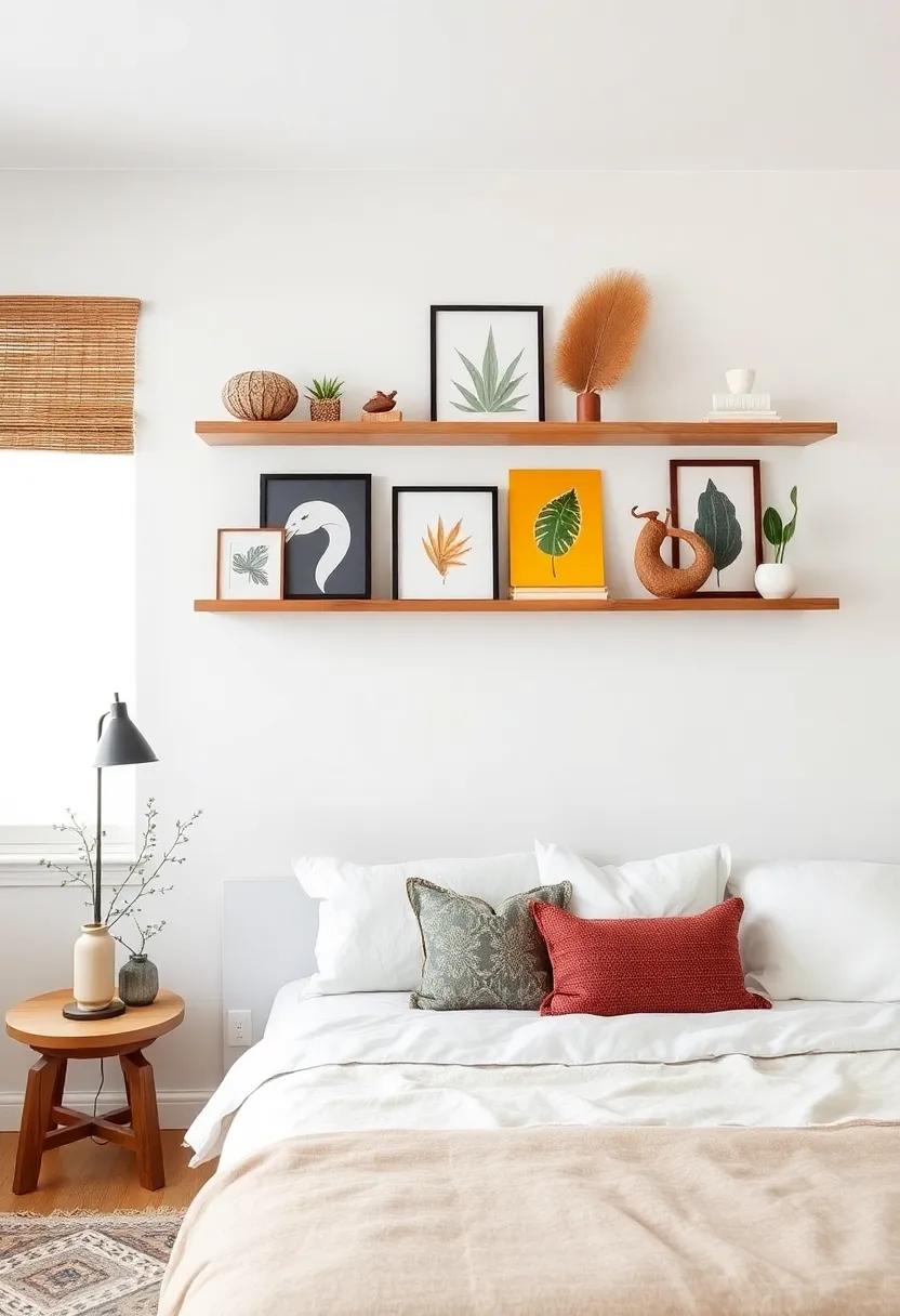 Layered Shelving: ⁤Use floating shelves​ to display small artworks and sculptures, allowing for continual rearrangement and creativity